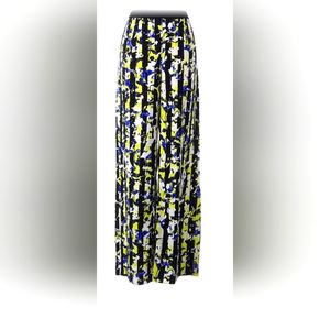 Peter Pilotto for TargetSize 8 Casual Pants Wide Leg Black Yellow Blue